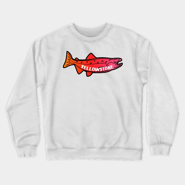 Yellowstone national park trout fishing Wyoming rainbow brown cutthroat Crewneck Sweatshirt by TravelTime